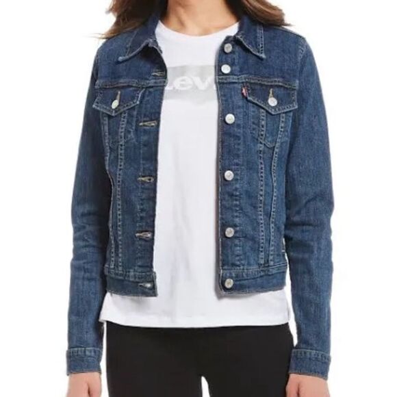 Original Trucker jacket Levi’s women size small slim fit - Picture 1 of 7
